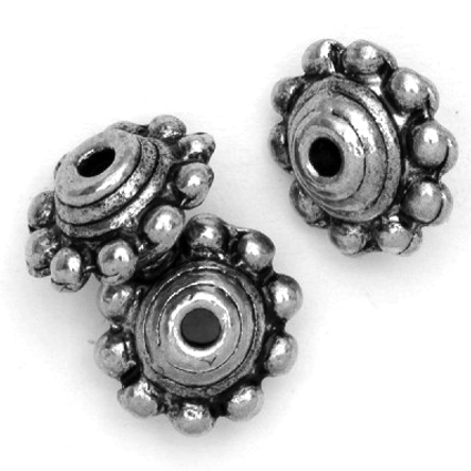 Perles métal dentelées